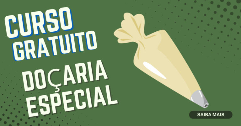 Curso especial gratuito de confeitaria: inscrições possíveis!