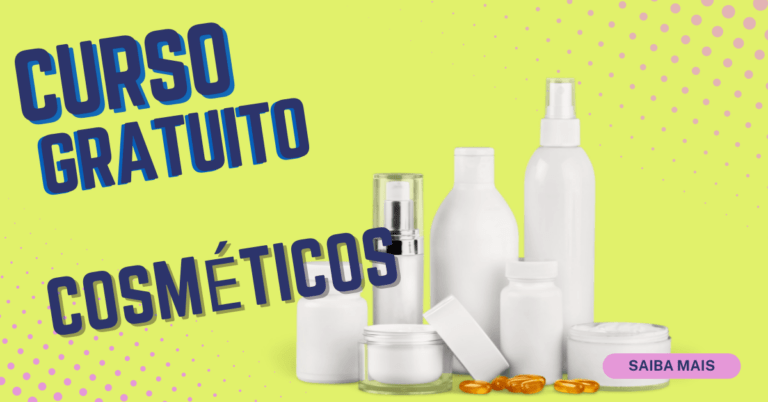 Curso gratuito de cosmética: inscrições abertas!