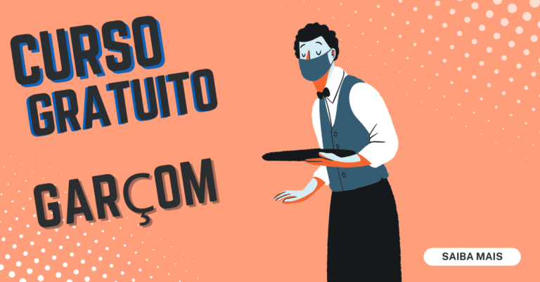 Curso gratuito de garçom: inscrições abertas!