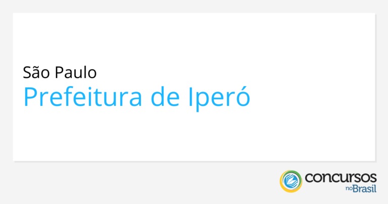 Concurso Prefeitura de Iperó – SP: Provas remarcadas